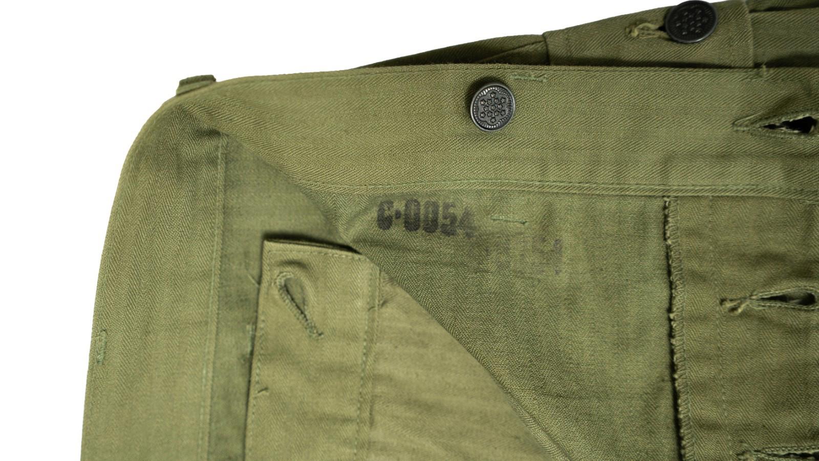 Rare 1944 US Army WWII HBT Trousers - 32x27