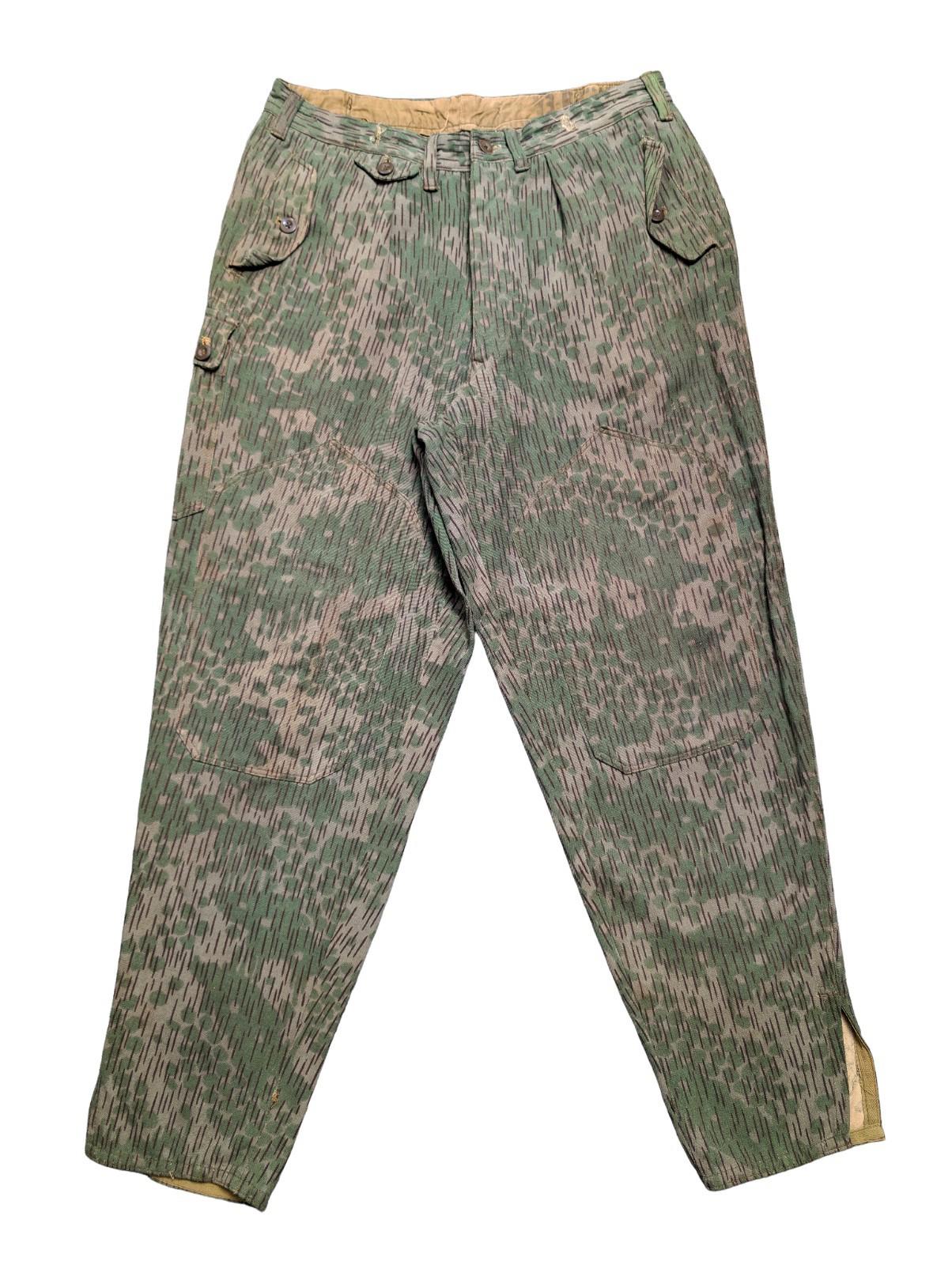 Rare Vintage Czech Army M60 / Vz60 Rain Drop Camo Trousers 32x30 Med Short