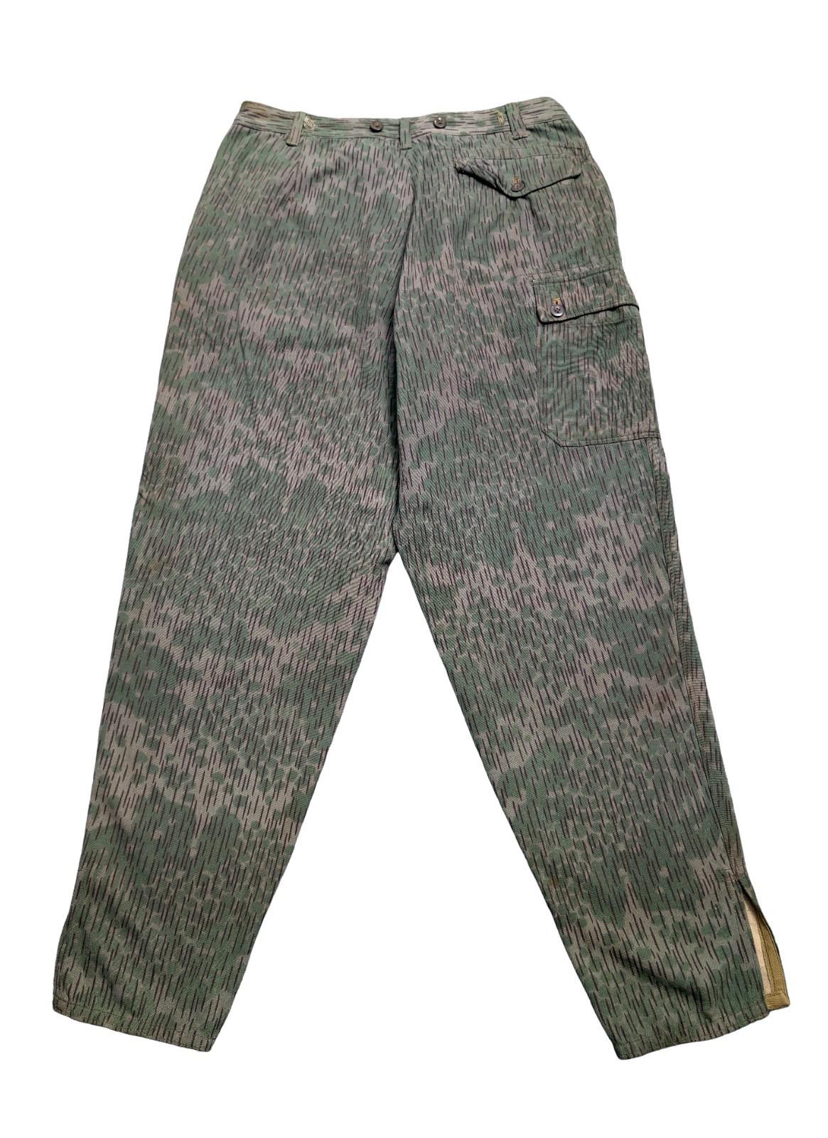 Rare Vintage Czech Army M60 / Vz60 Rain Drop Camo Trousers 32x30 Med Short
