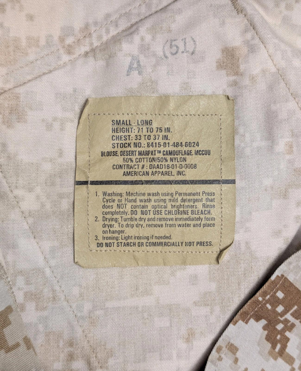 US Marine Corps Desert Marpat Blouse Jacket - Small Regular