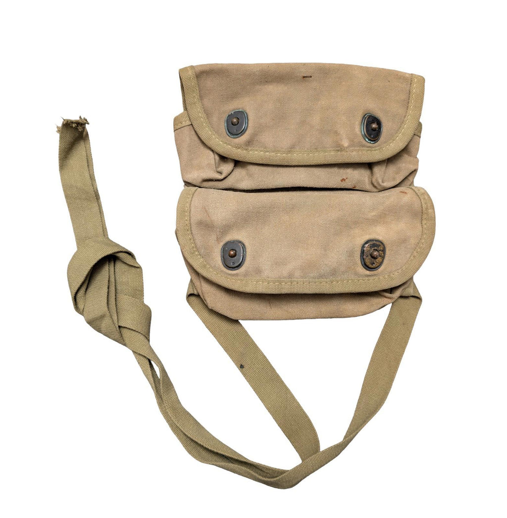 Genuine WWII USMC 2-Cell Grenade Pouch