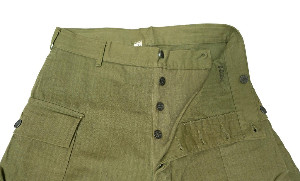 Rare 1944 US Army WWII HBT Trousers - 32x27