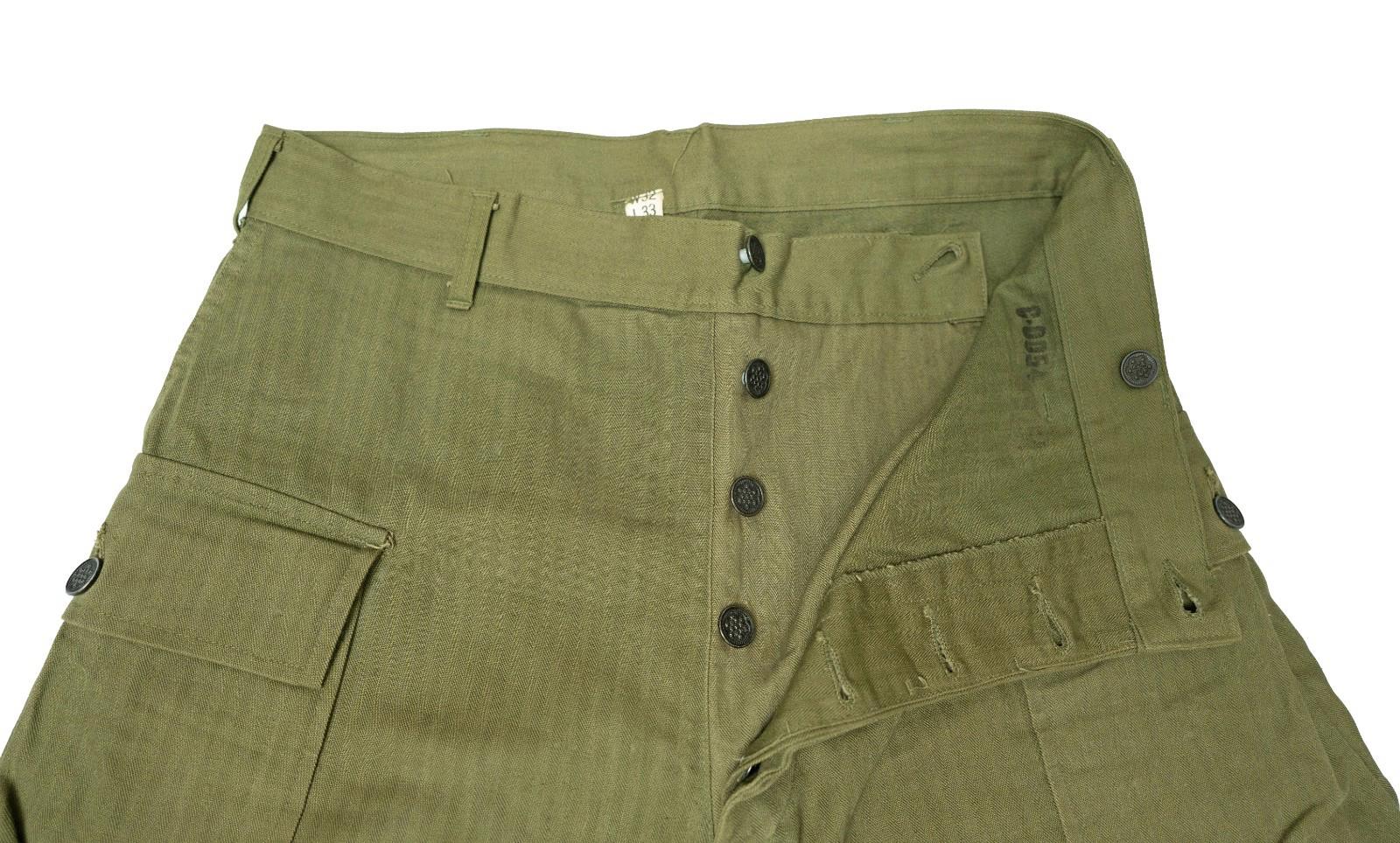 Rare 1944 US Army WWII HBT Trousers - 32x27
