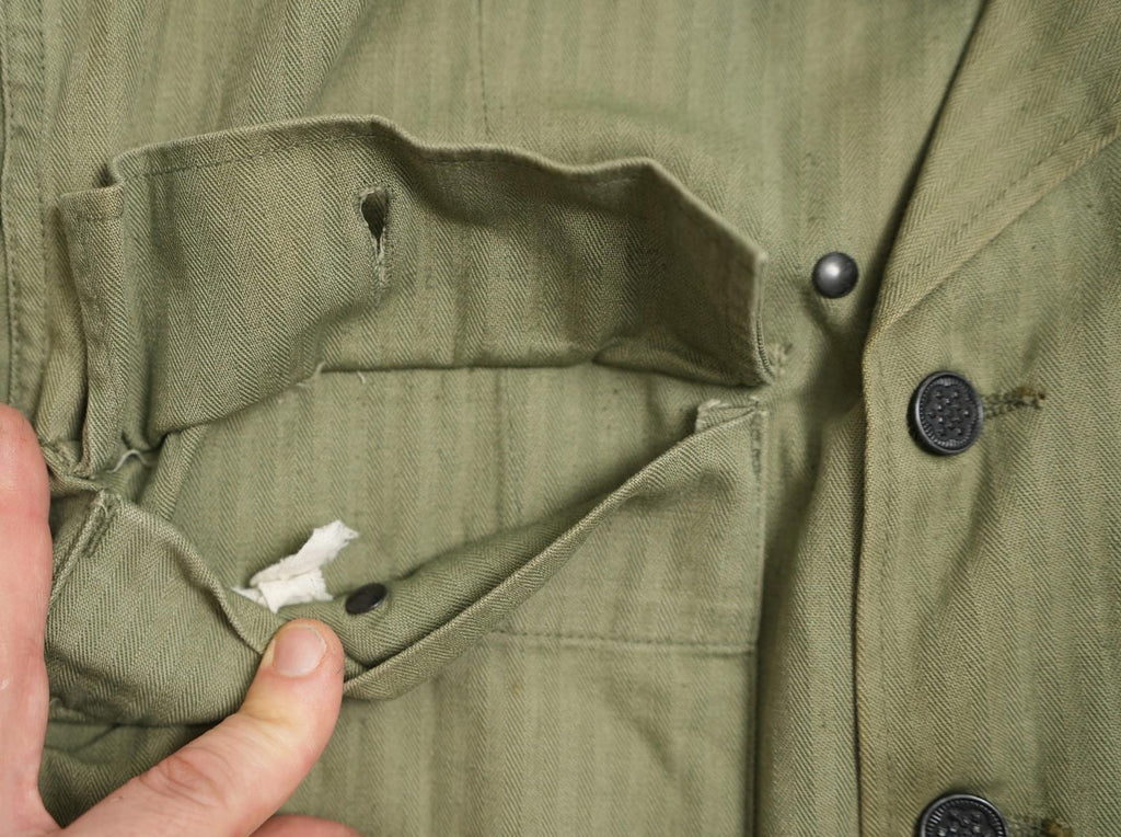 WWII US Army HBT Field Work Jacket - Small