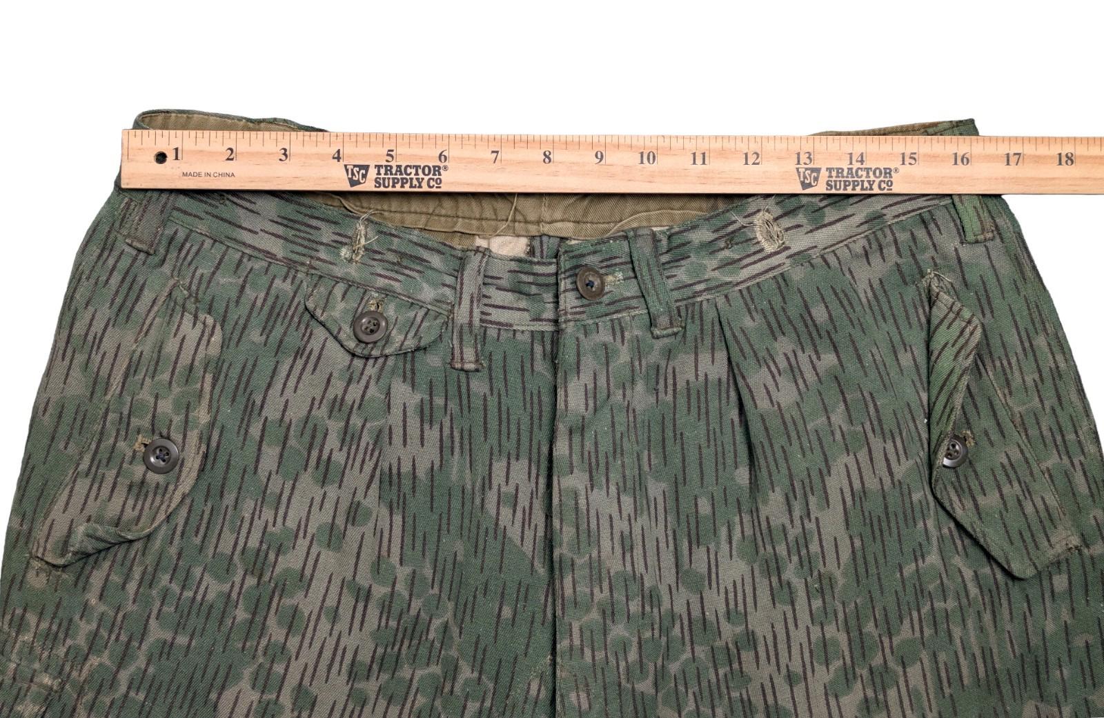 Rare Vintage Czech Army M60 / Vz60 Rain Drop Camo Trousers 32x30 Med Short