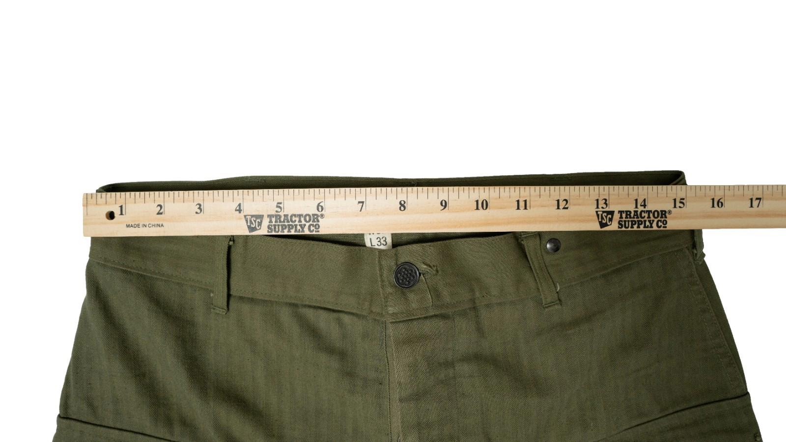 Rare 1944 US Army WWII HBT Trousers - 32x27