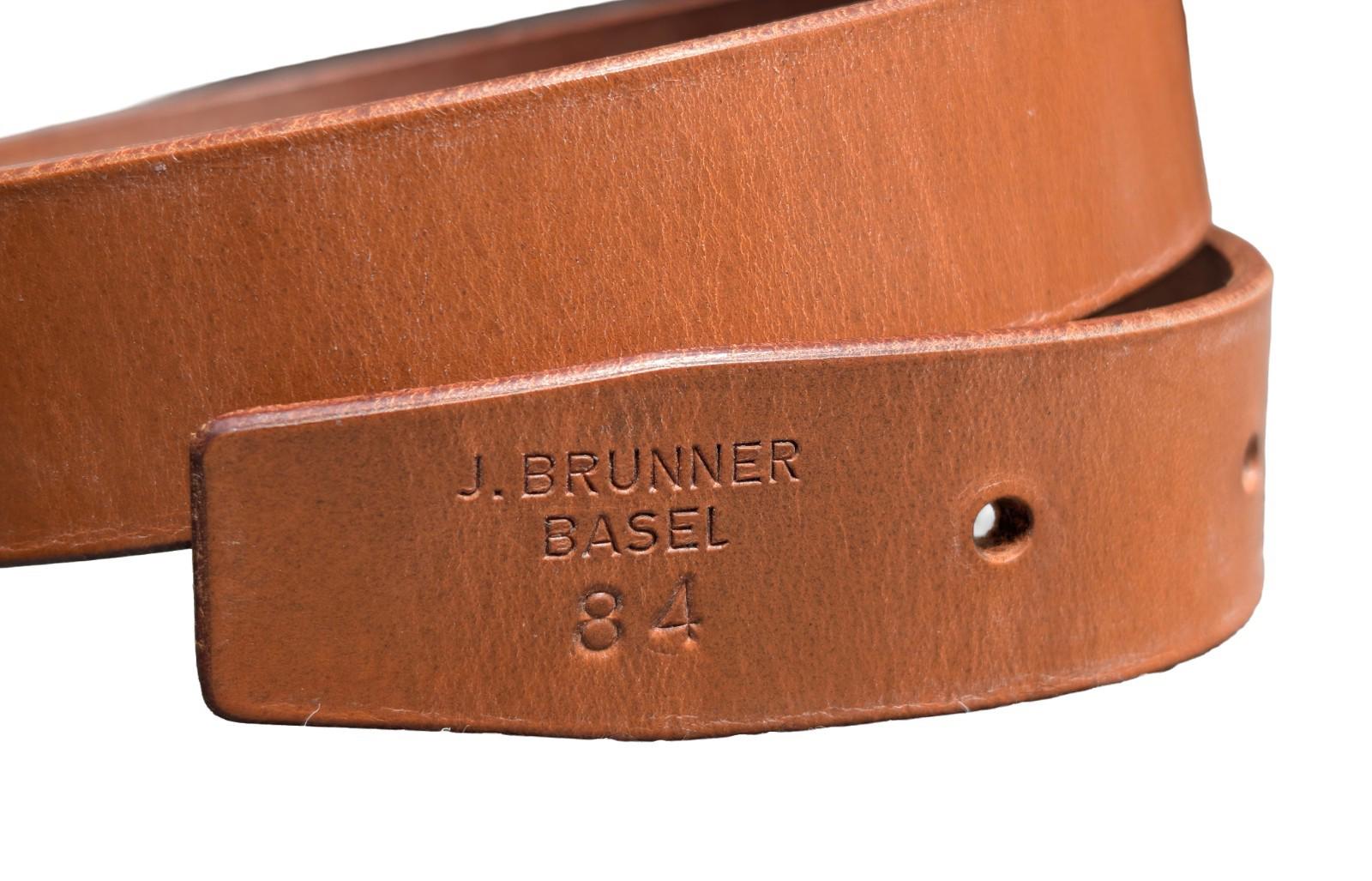 1984 Swiss Army Leather Field & Dress Belt 100cm 30''- 34''