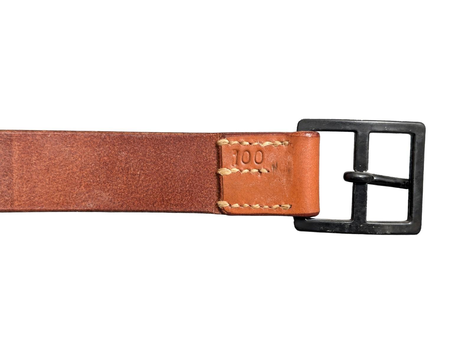 1984 Swiss Army Leather Field & Dress Belt 100cm 30''- 34''